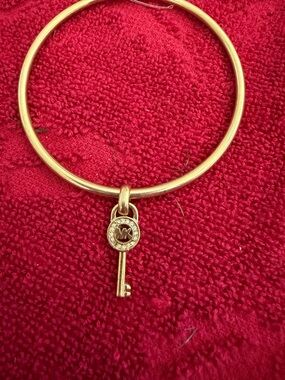 Michael Kors Gold Key Charm Bangle Bracelet